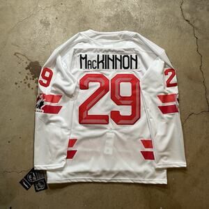 Nathan Mackinnon Team Canada 2026 Olympic White Jersey Mens Size M NEW